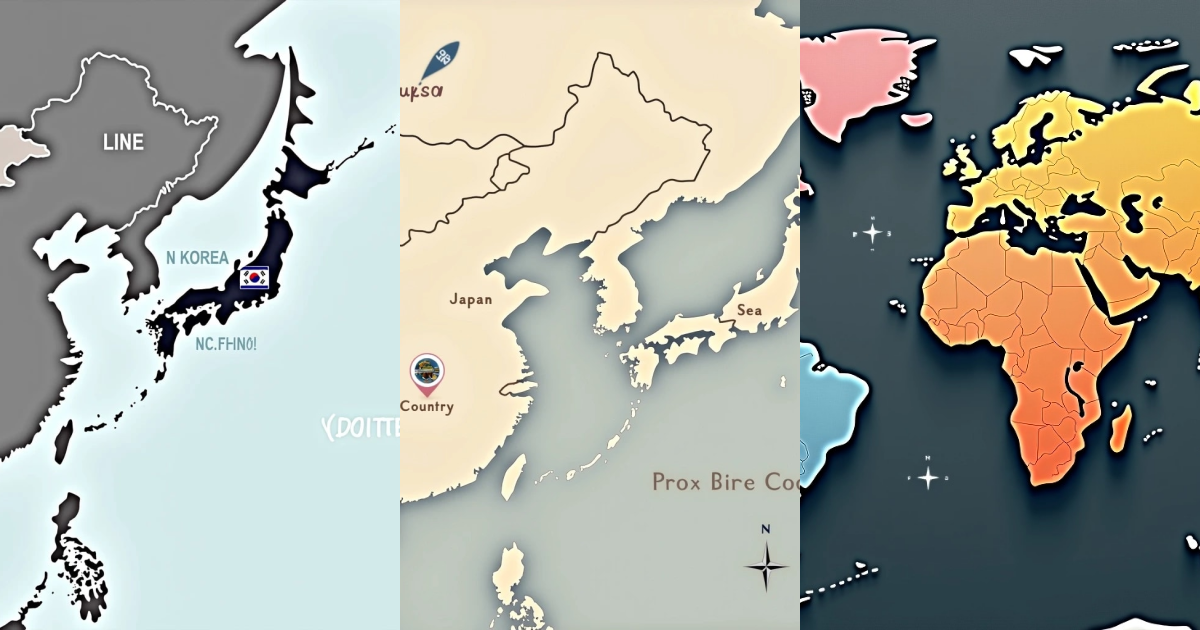 Korea World Map